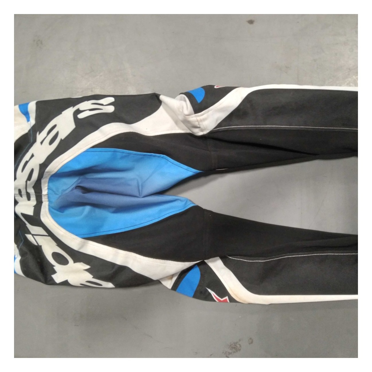 SportsBikeShop Alpinestars Youth Racer Wurx Pants Blue/Black / Youth 24 [Blemished - Acceptable]