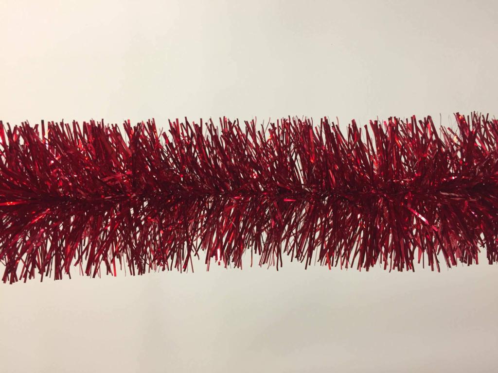 Decoración de Navidad Dros, Adorno navideño, Ornamento de Navidad, Decoración festiva, Made in Italy, 1000x8 h8 cm, Rojo