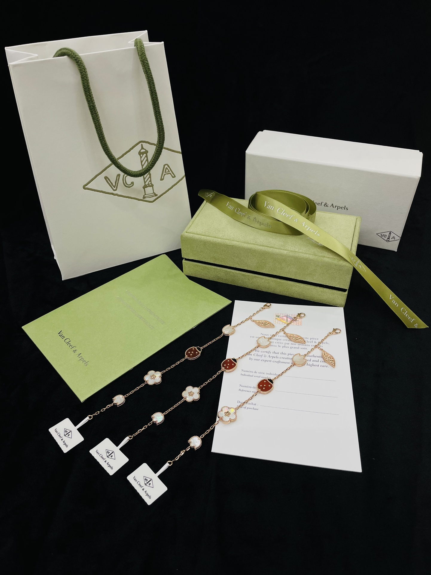 VCA Fauna Ladybug Lucky Spring Bracelet, 5 Motifs - Original Replica Club