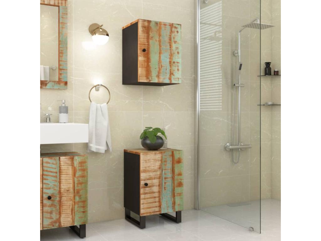 Mueble de baño 38x33x58cm madera maciza recuperada