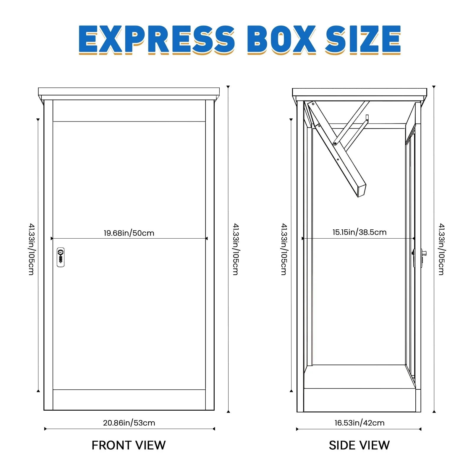 Gaonala Steel Package Delivery Box 19.6x14.4x44.9in Lockable Weather-Resistant Black - Image 25 Gaonala Steel Package Delivery Box 19.6x14.4x44.9in Lockable Weather-Resistant Black - Image 25