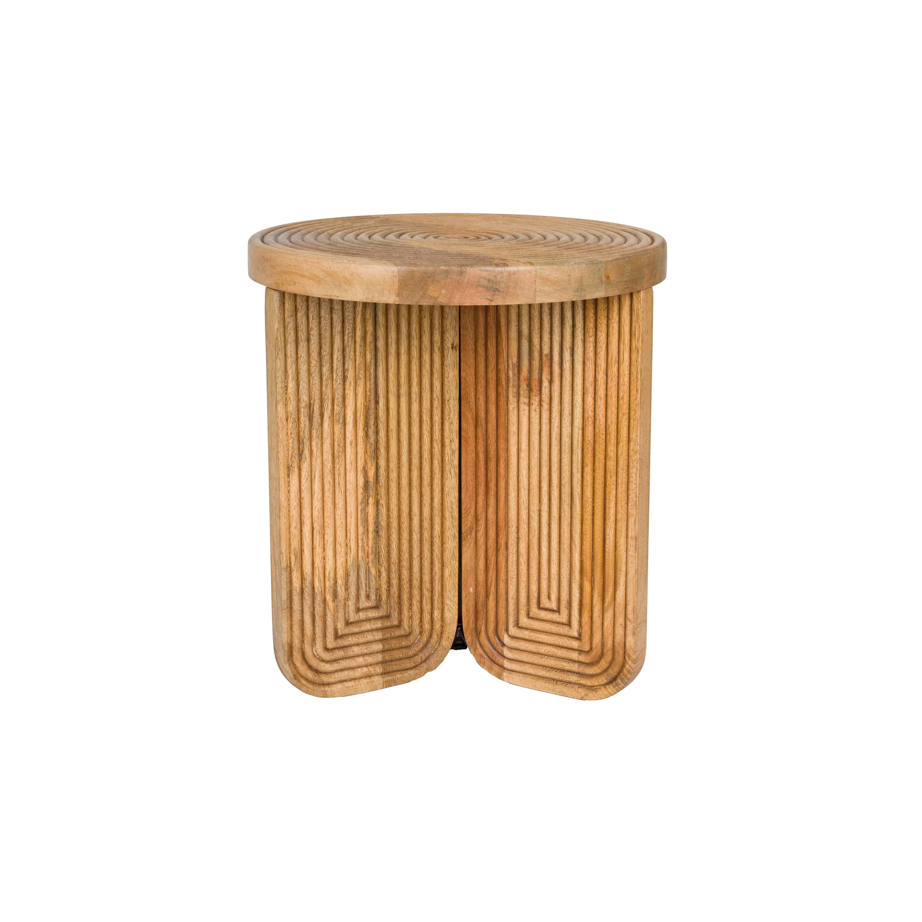 Housecraft Living Maeze Bijzettafel Hout Rond 40 cm - Bruin