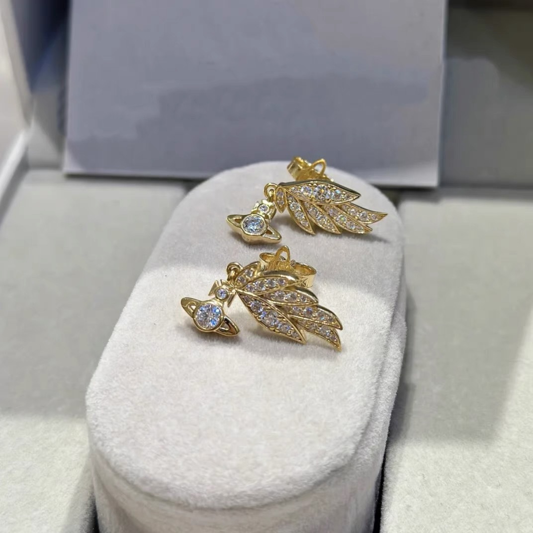 Vivienne Westwood Angel Wing Saturn Earrings - Original Replica Club