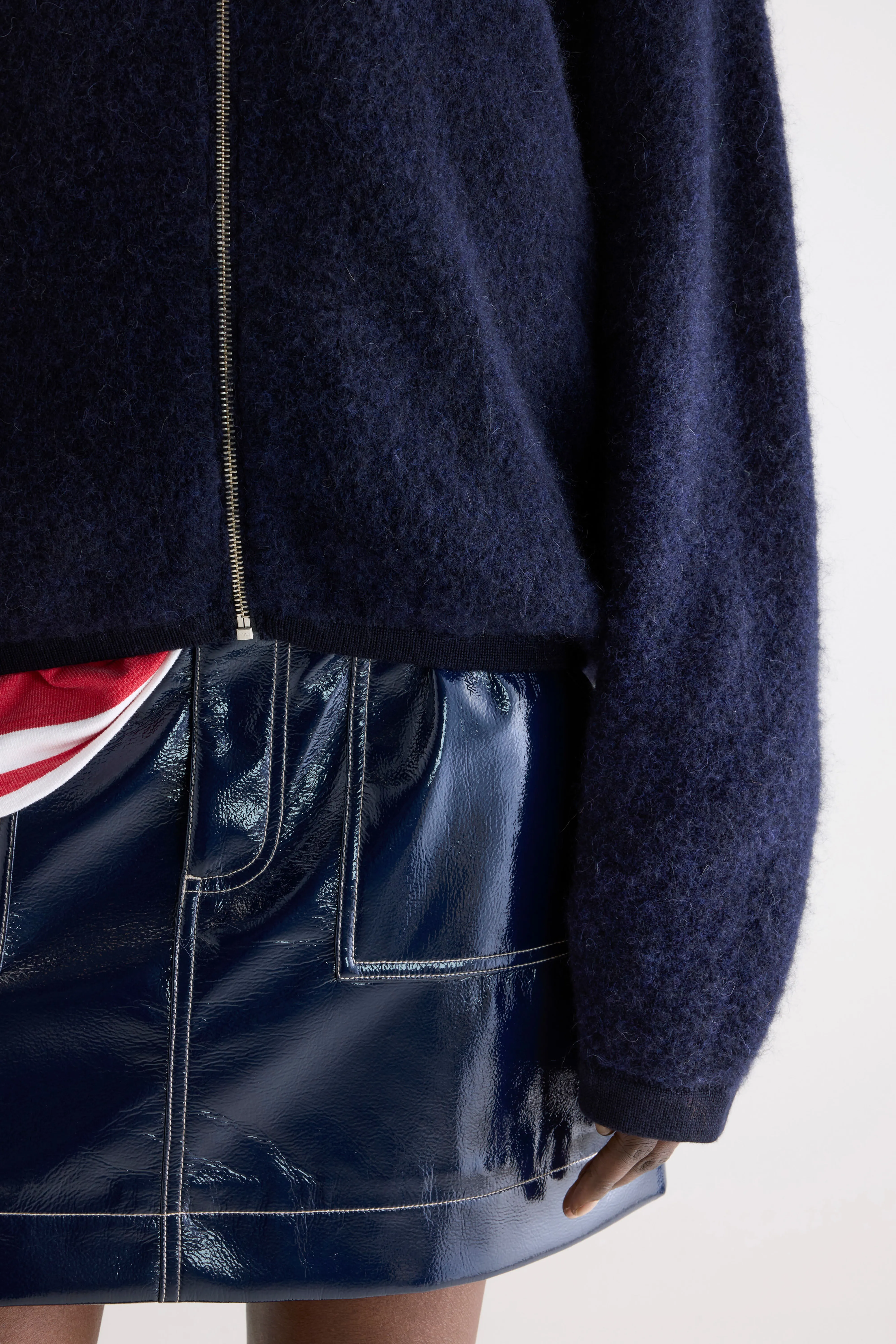 Bellerose Asedi navy blue zip-up cardigan (252 / W / NAVY)
