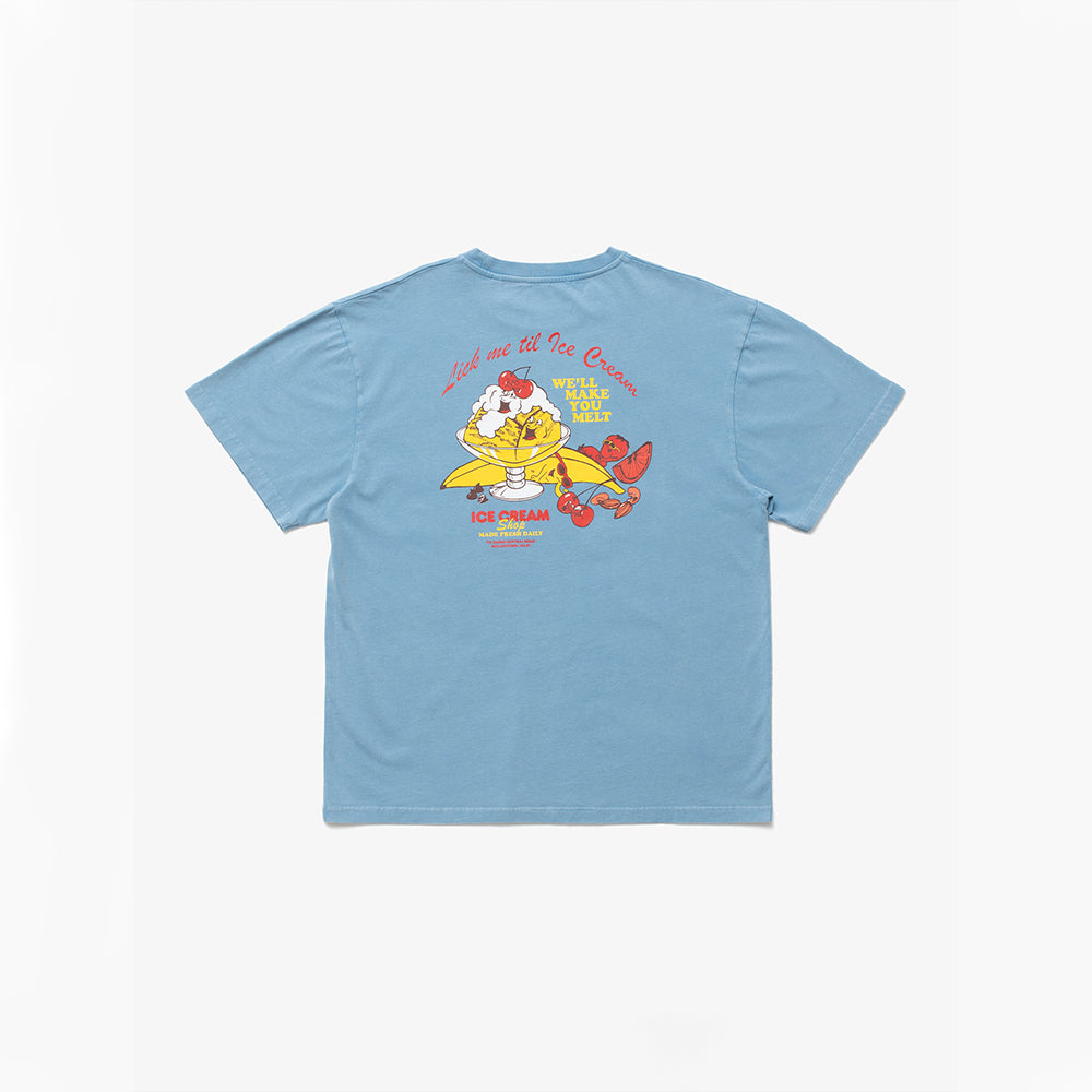 Carne Bollente - T-shirt Lick Me - Bleu