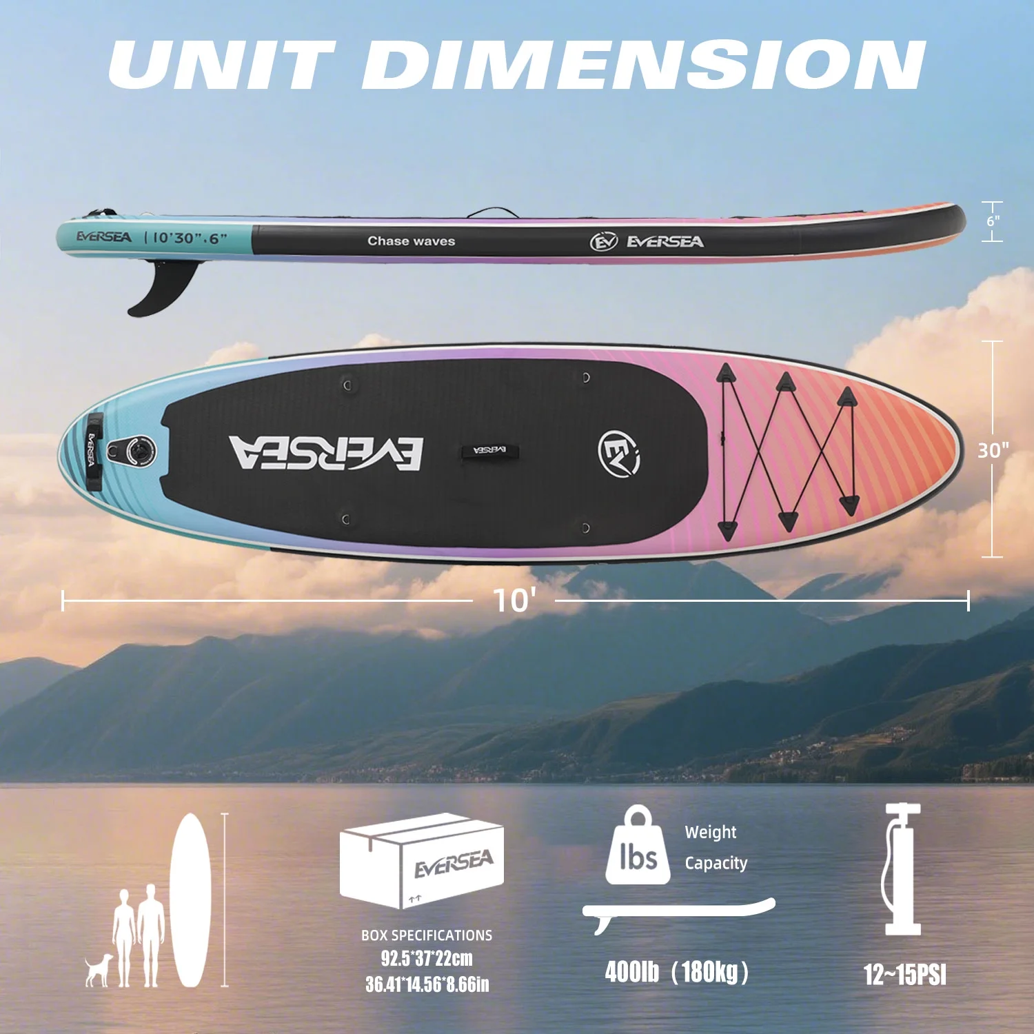 MSEASFREE 10' Inflatable Stand up Paddle Board,with Premium SUP Paddle Board Accessories,Non-Slip Comfort Deck for Youth & Adults - Image 4