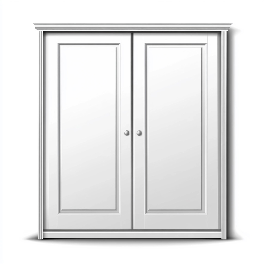 Armario clásico para dormitorio blanco de madera con puertas dobles y gran capacidad 180x200cm mueble de almacenaje CB6268242