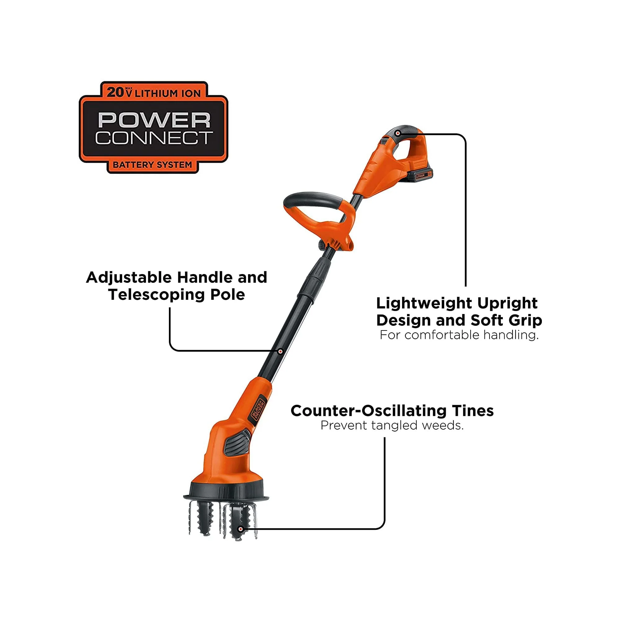 Black+Decker Lgc120 - 20V Max Lithium Garden Cultivator - Image 11