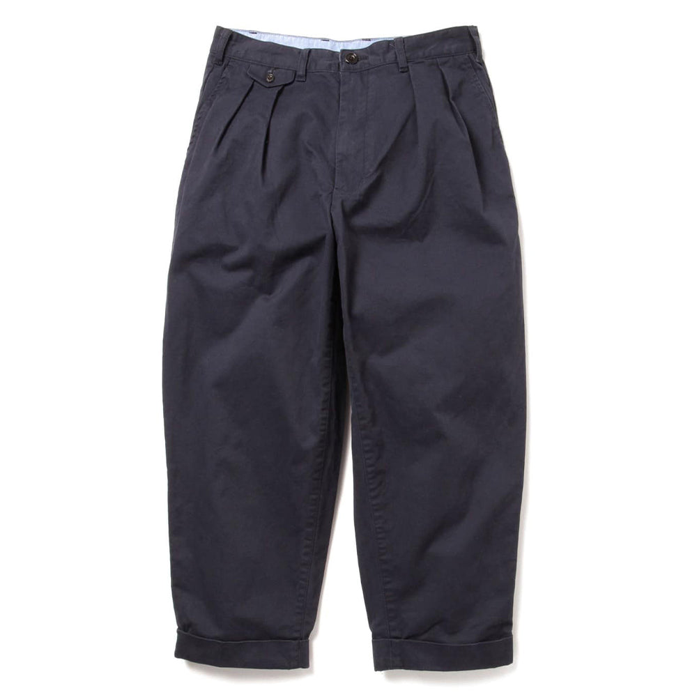 Beams Plus - Pantalon 2 Pleats Twill - Bleu