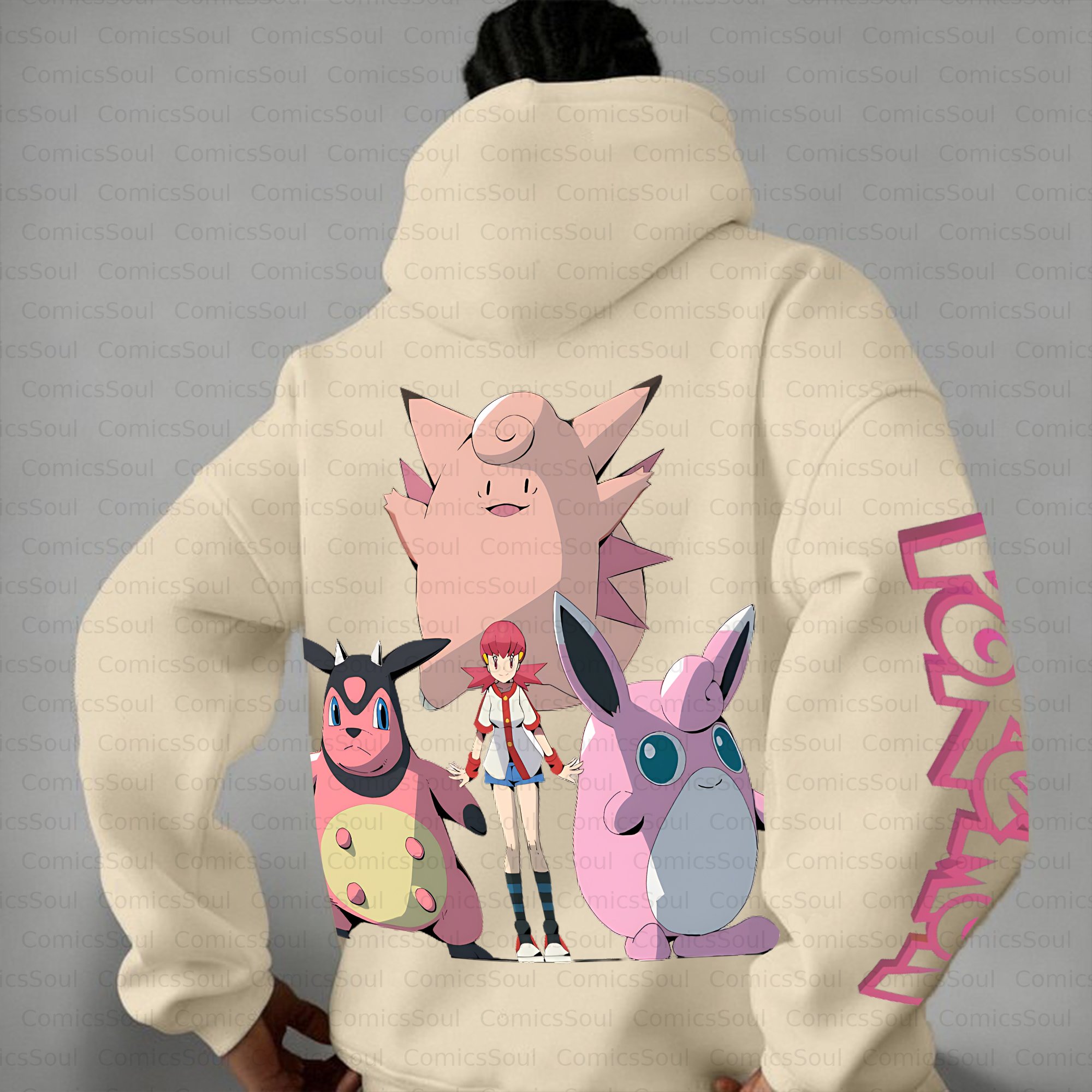Unisex Anime Inspired Vintage Plush Hoodie
