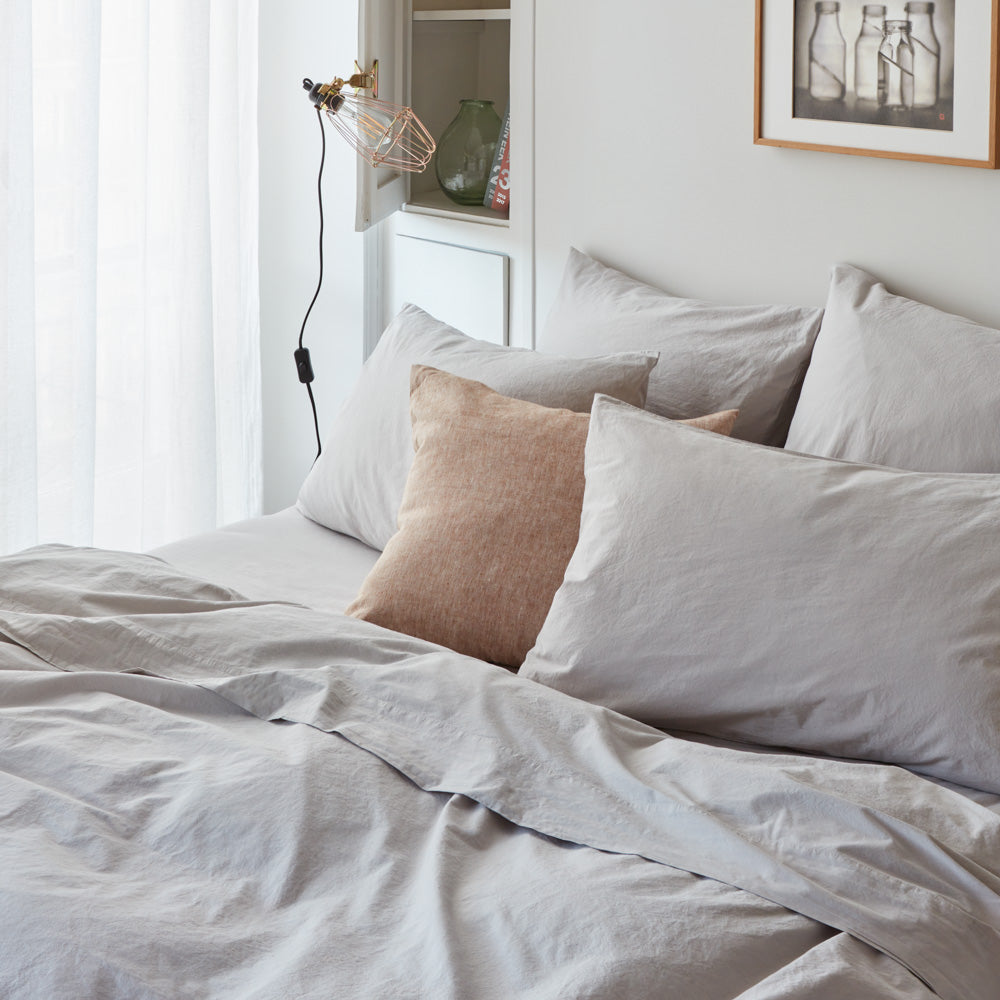 Taie d'oreiller en percale de coton - Gris Pavot