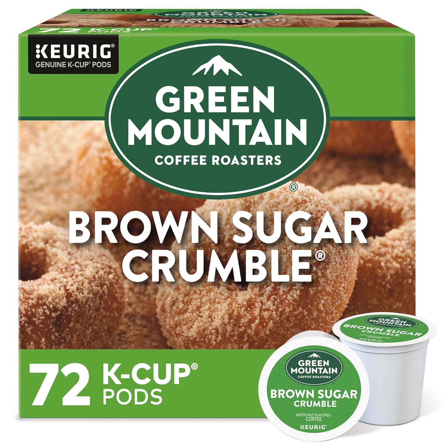 Green Mountain Coffee Roasters Brown Sugar Crumble Keurig Single-Serve K-Cup pods. Medium Roast Coffee. 72 Count