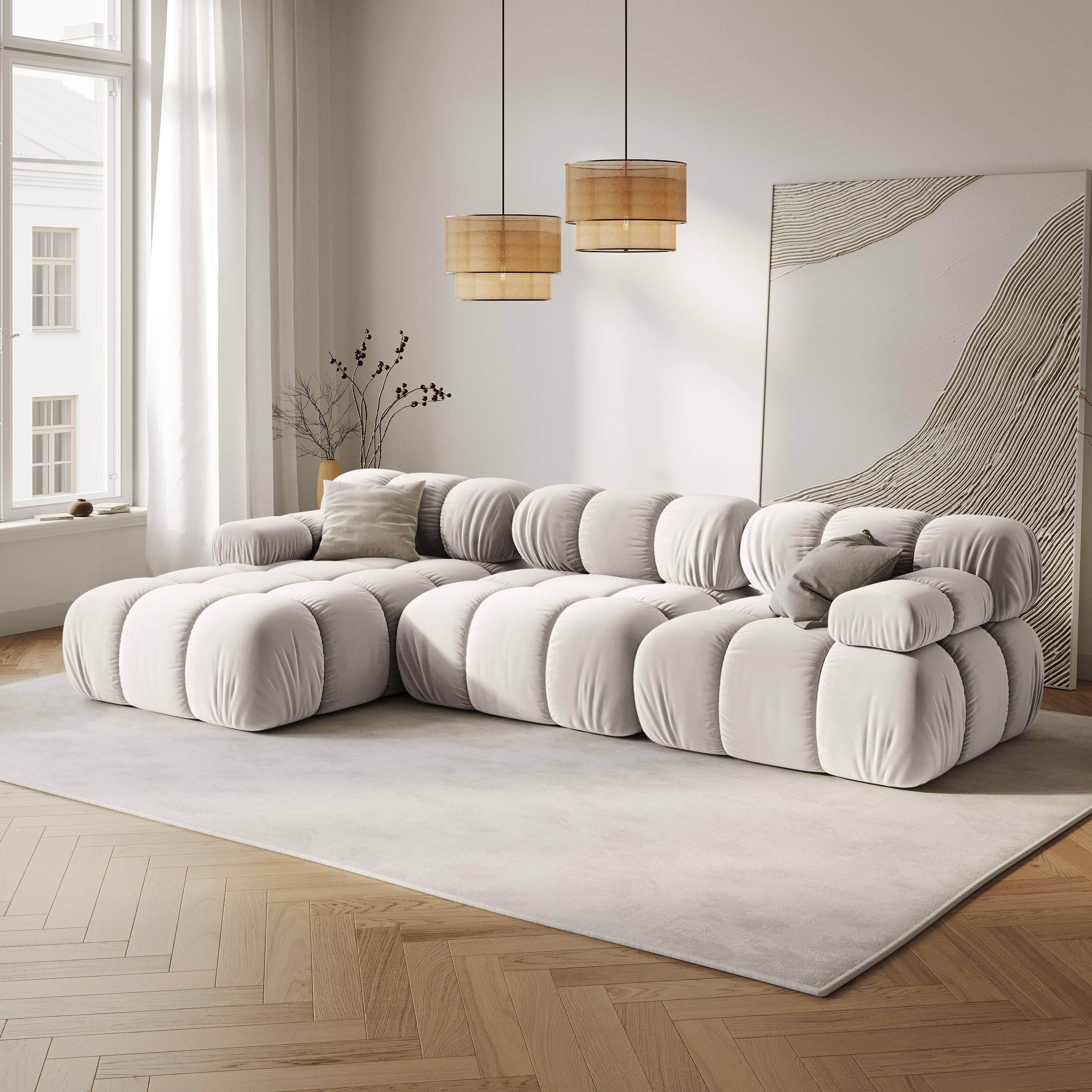 Milo Casa Tropea Modulaire Hoekbank 4-zits - Links - Lichtbeige