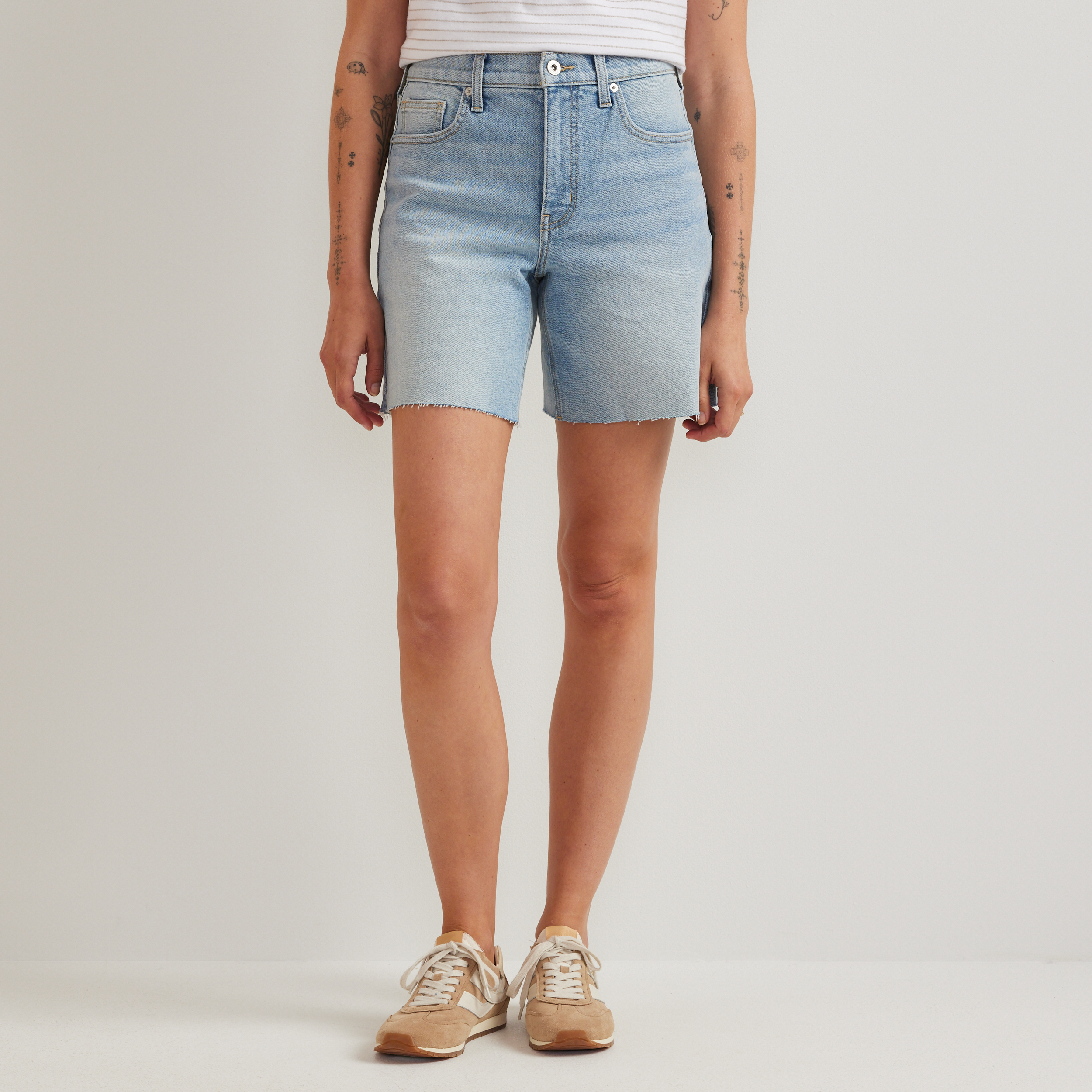 Women's Authentic High-Rise Denim Shorts - Classic Fit - Eddie Bauer Outlet