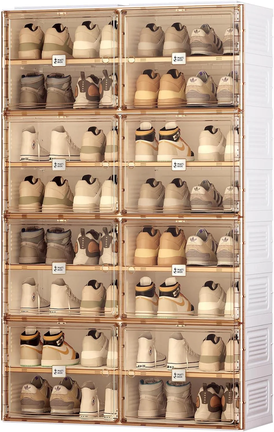 ANTBOX Portable Shoe Rack Organizer Sneaker Shoe Cabinet Plastic Storage containers Bins