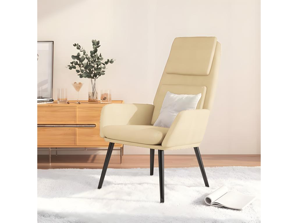 Sillón de relajación Tela crema