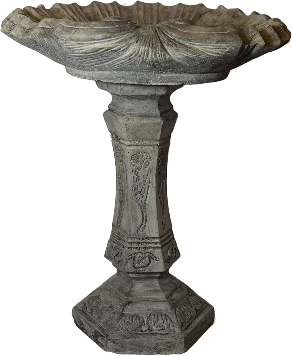 Solid Rock Stoneworks Fanciful Birdbath - 26" h x 22" w x 20" d - Pre-Aged - image 3