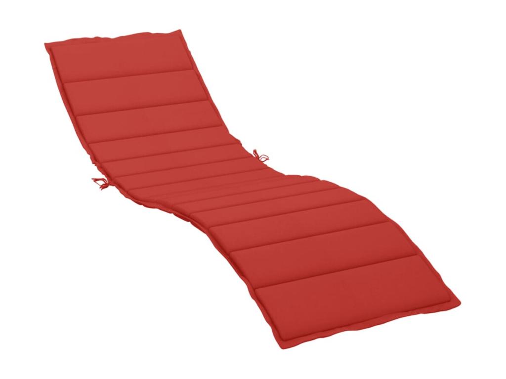 Cojín de tumbona de tela Oxford rojo 200x70x3 cm