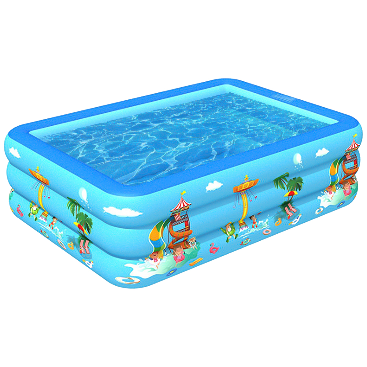 WARMOUNTS Inflatable Floating Dock, 8*6ft Air Inflatable Dock Platform, Non-Slip Water Island Float Raft with Rope Ladder for Ocean Lake River Boat - Image 7