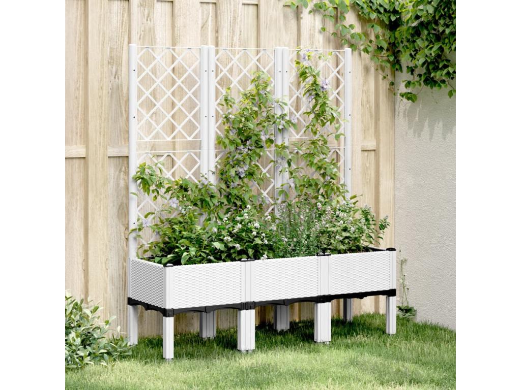Con Decoratodo nrejado PP blanco 120x40x142 cm