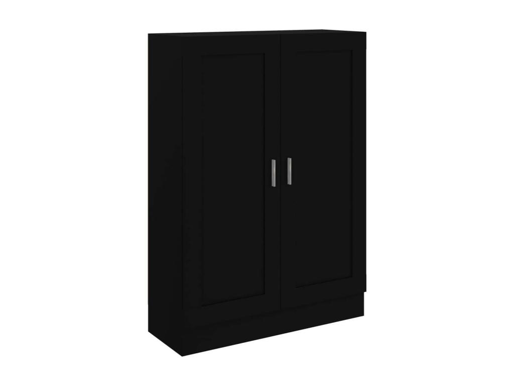 Armario de libros madera contrachapada negro 82 - 5x30 - 5x115 cm