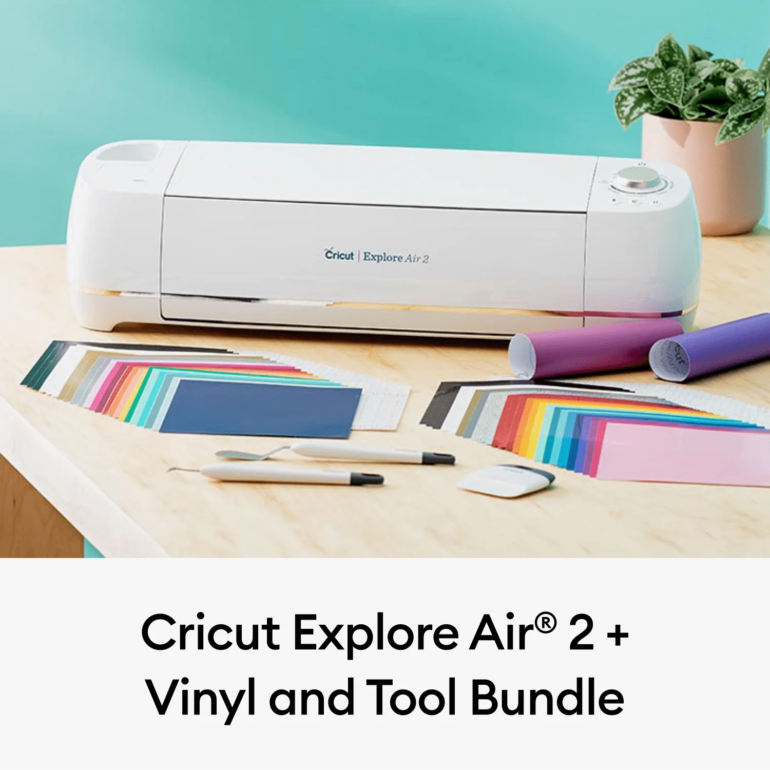 Cricut Explore Air 2 Bundle Cutting Machine with 100 Pieces of Vinyl and Tools - Image 2