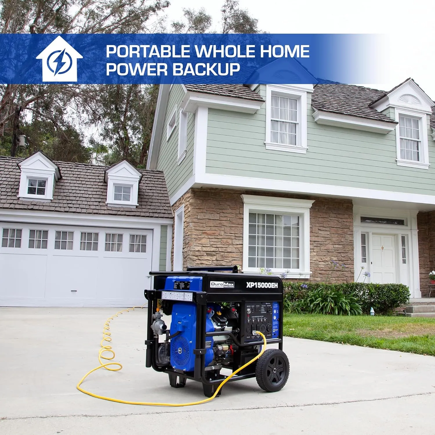 DuroMax XP13000EH Dual Fuel Portable Generator 13000 Watt Gas