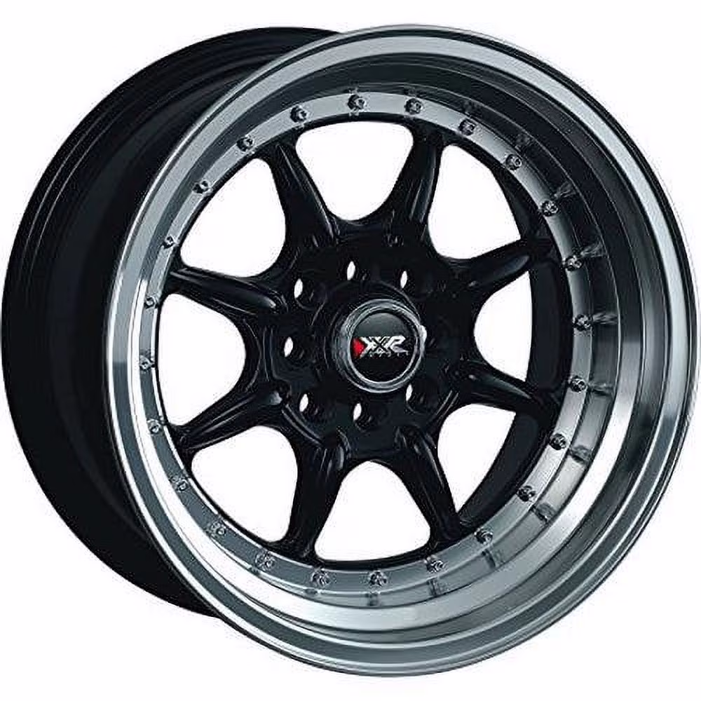 XXR 2 16 Black Wheel / Rim 4x100 4x4.5 with a 20mm Offset and a 73.1 Hub Bore