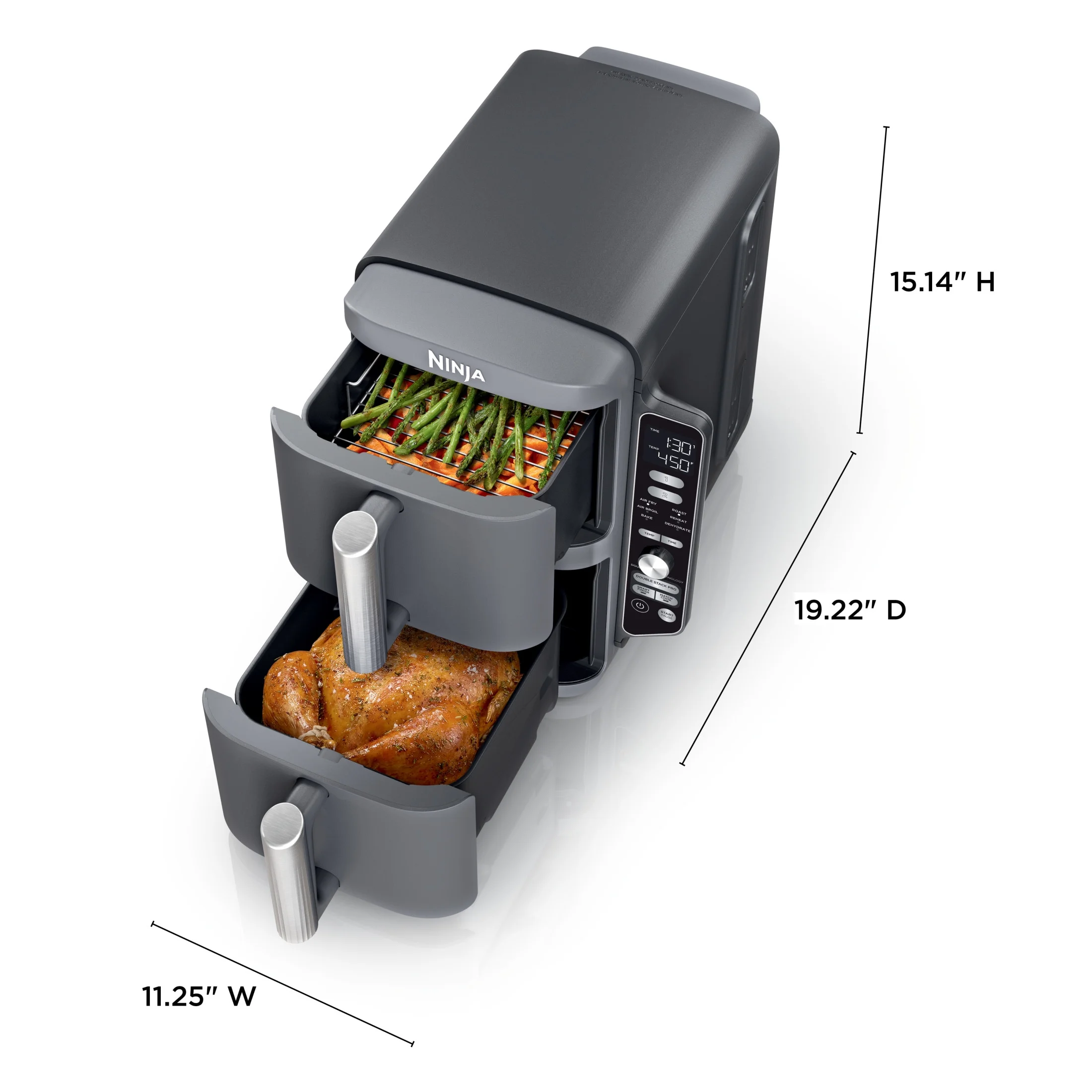 Ninja DoubleStack XL 10 QT 2-Basket Air Fryer - Image 16
