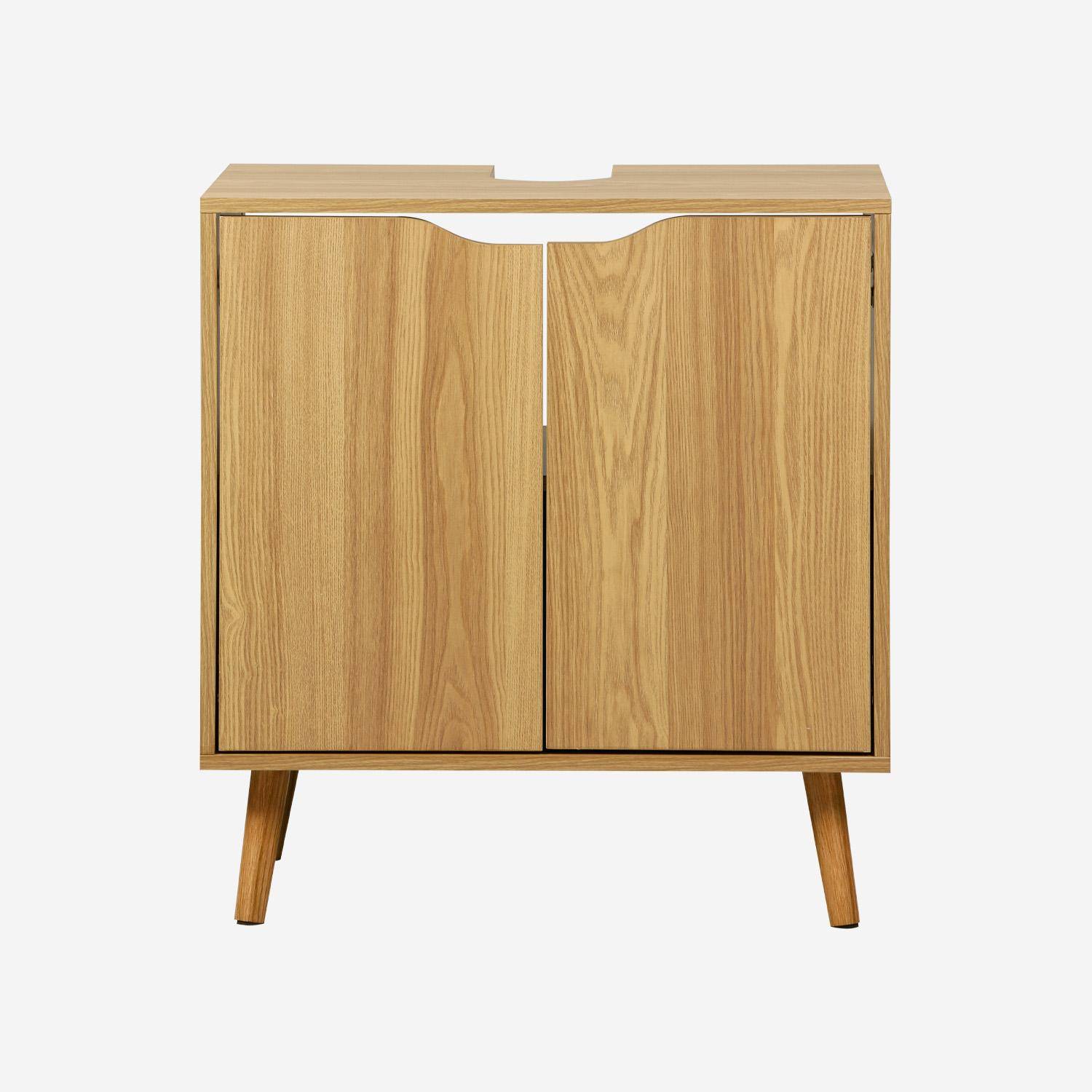 Nepal - Mueble bajo lavabo vintage decorado en madera