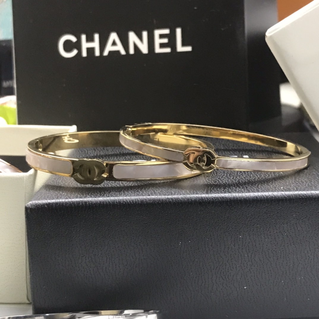 Chanel Mother of Pearl Bangle Bracelet - Original Replica Club
