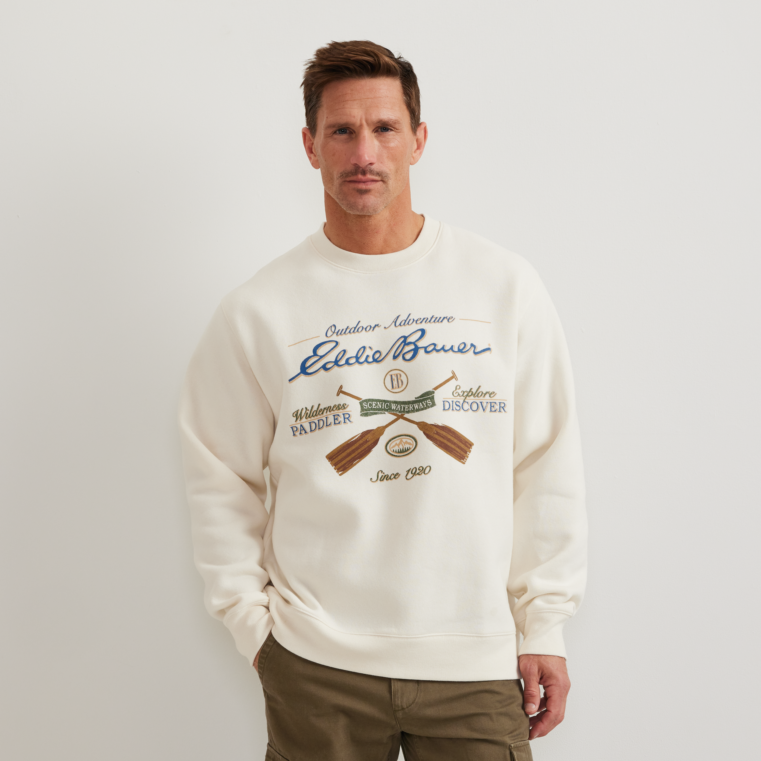 Men's Vintage Soft Paddle Crew - Eddie Bauer Outlet