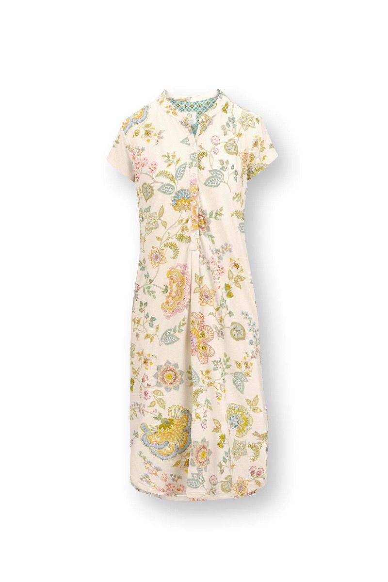 Dalia Nightdress Short Sleeve Buenas Noches White