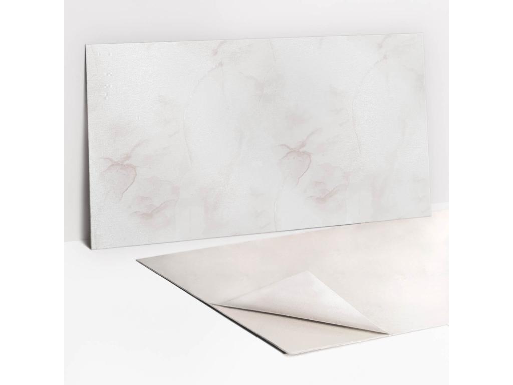 Paneles de pared de vinilo impermeables autoadhesivos - Delicado mármol claro 100 x 50 cm