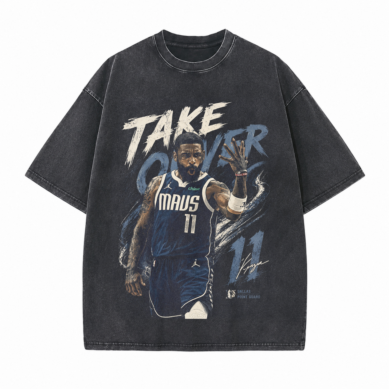 Elite Ball Handler Basketball Player Printed Unisex Washed T-Shirt