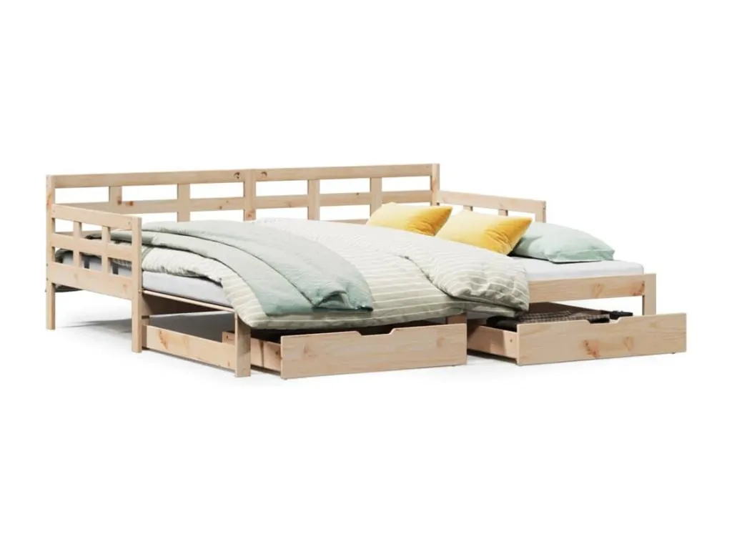 Sofá cama Patriciabaezcasa con cajones Patriciabaezcasa maciza de Patriciabaezcasa 90x190 cm