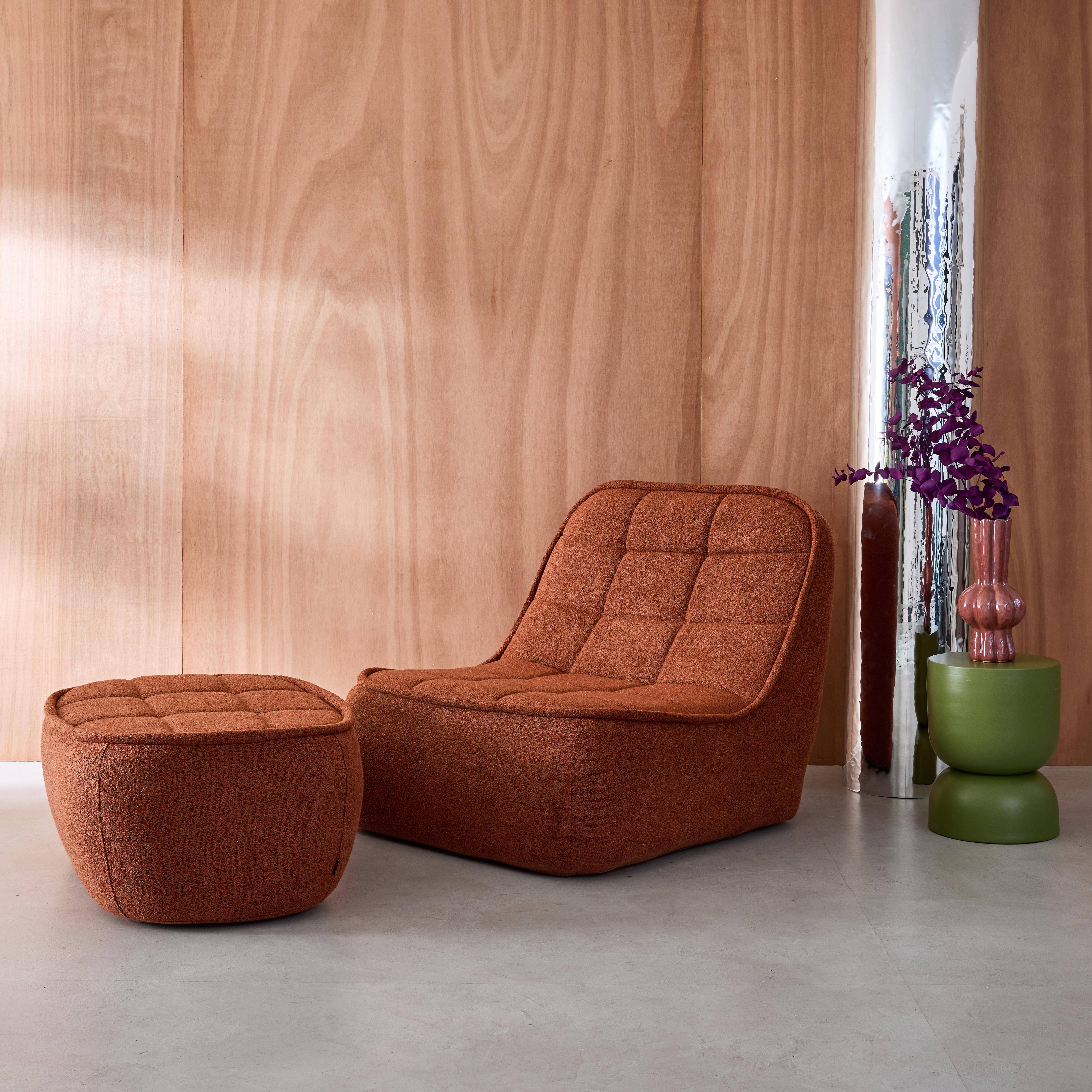 Boni - Sillón borreguito con  reposapiés