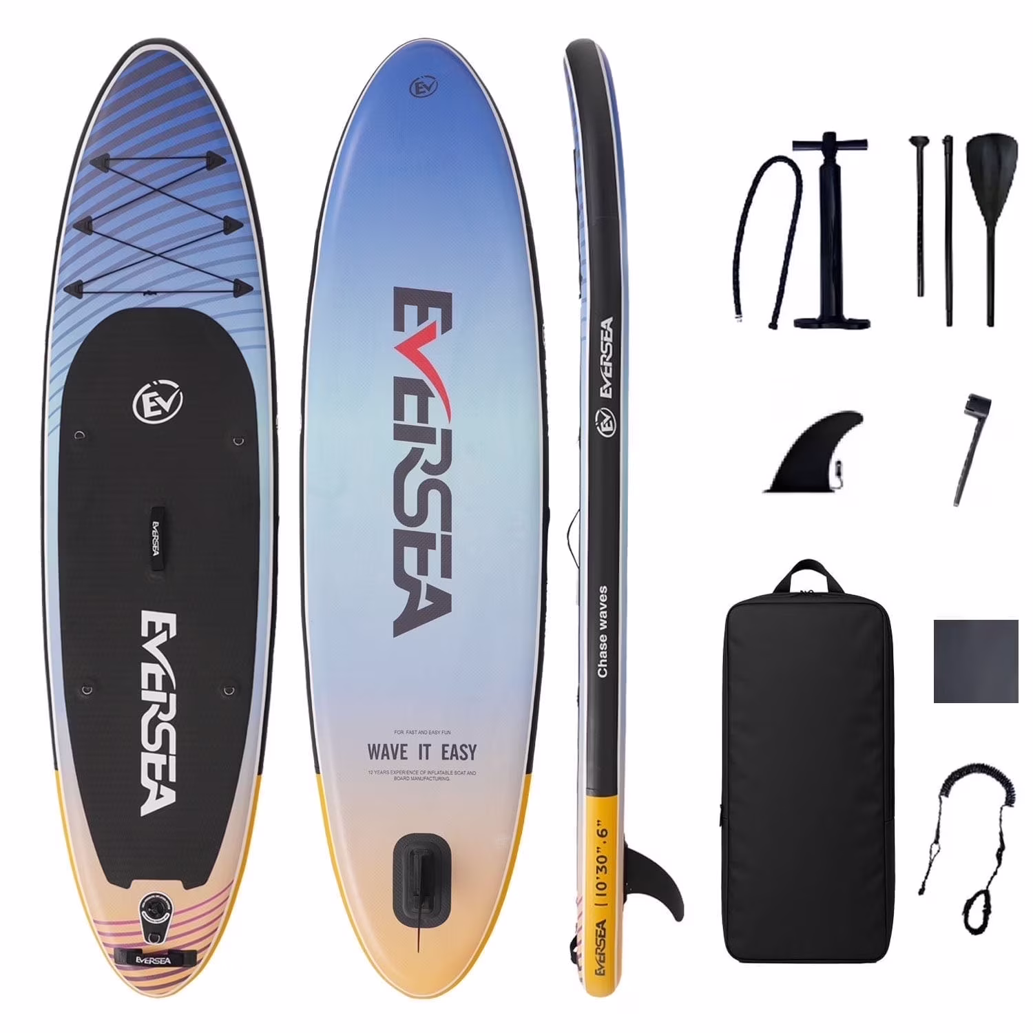 MSEASFREE 10' Inflatable Stand up Paddle Board,with Premium SUP Paddle Board Accessories,Non-Slip Comfort Deck for Youth & Adults - Image 3