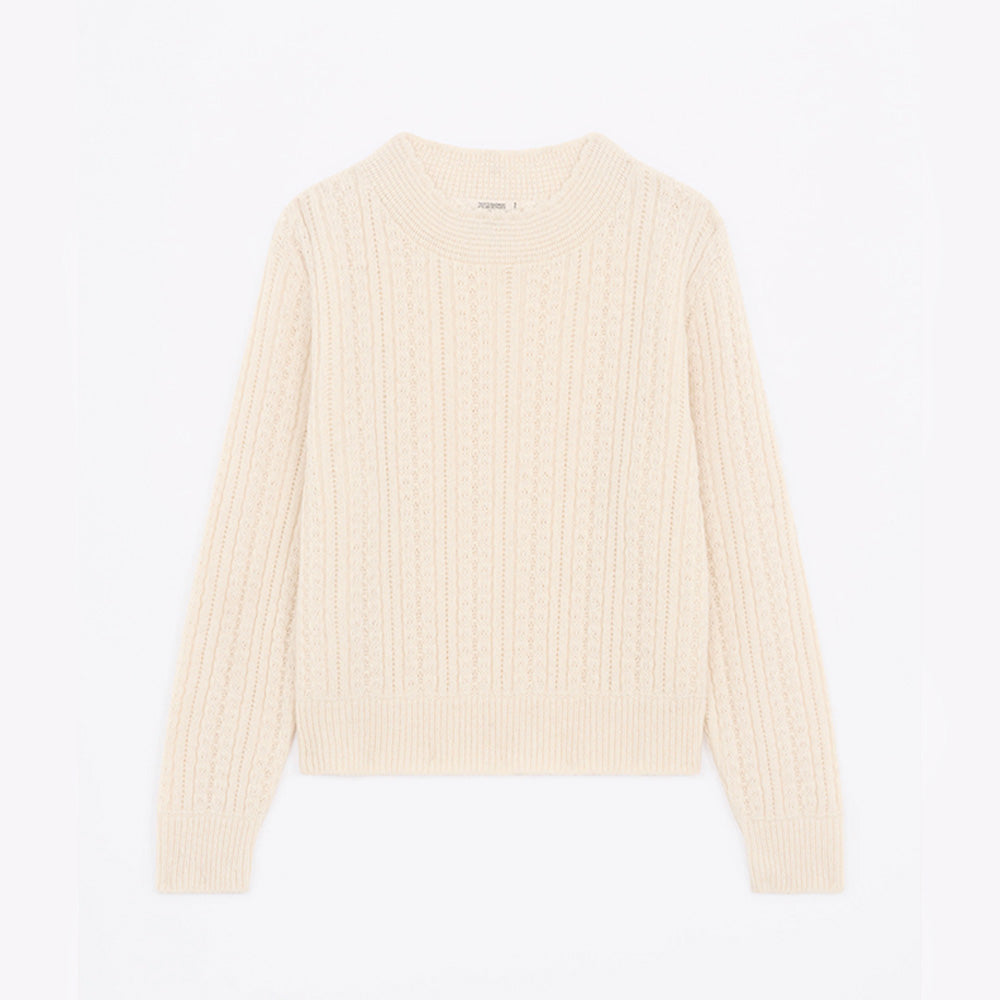 Tricots Jean Marc - Pull Meline Col Rond - Ecru