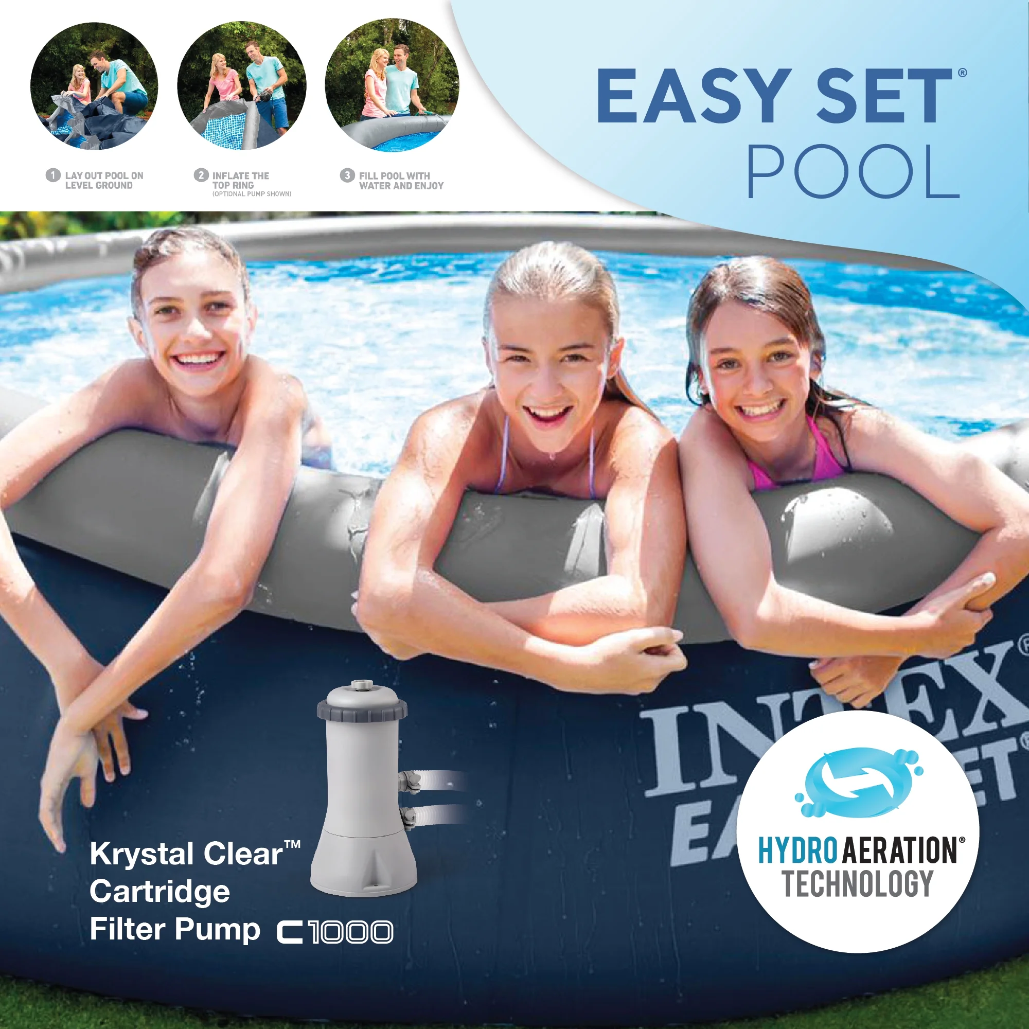 INTEX Easy Set 15ft x 42in Inflatable Pool Set - Filter Pump & Accessories - Image 4