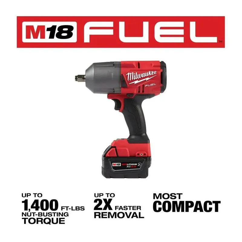 Milwaukee M18 FUEL 1/2 in High-Torque Impact Wrench Kit With Friction Ring Drive - 2767-22R - Image 3 Milwaukee M18 FUEL 1/2 in High-Torque Impact Wrench Kit With Friction Ring Drive - 2767-22R - Image 3