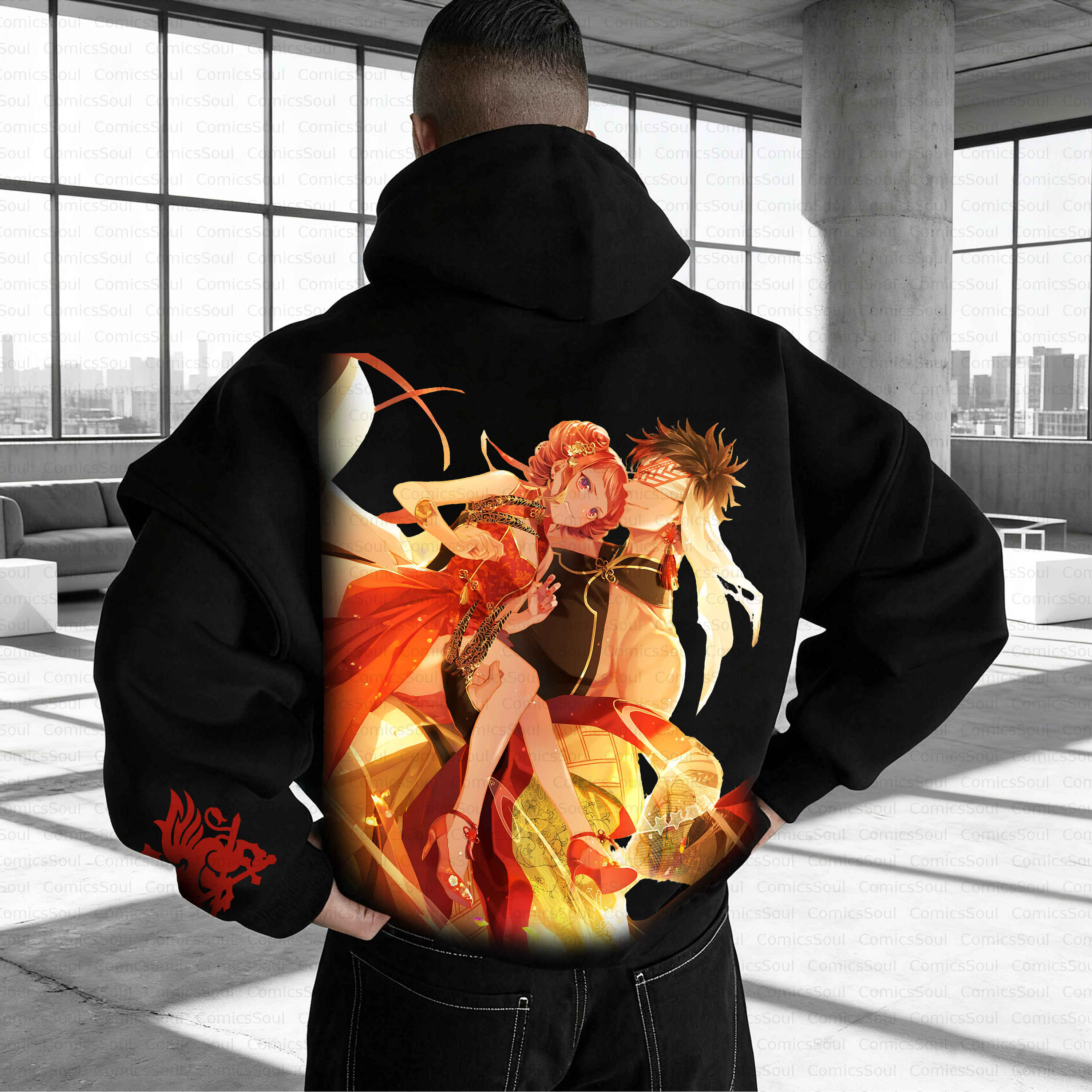 Unisex Anime Inspired Vintage Plush Hoodie