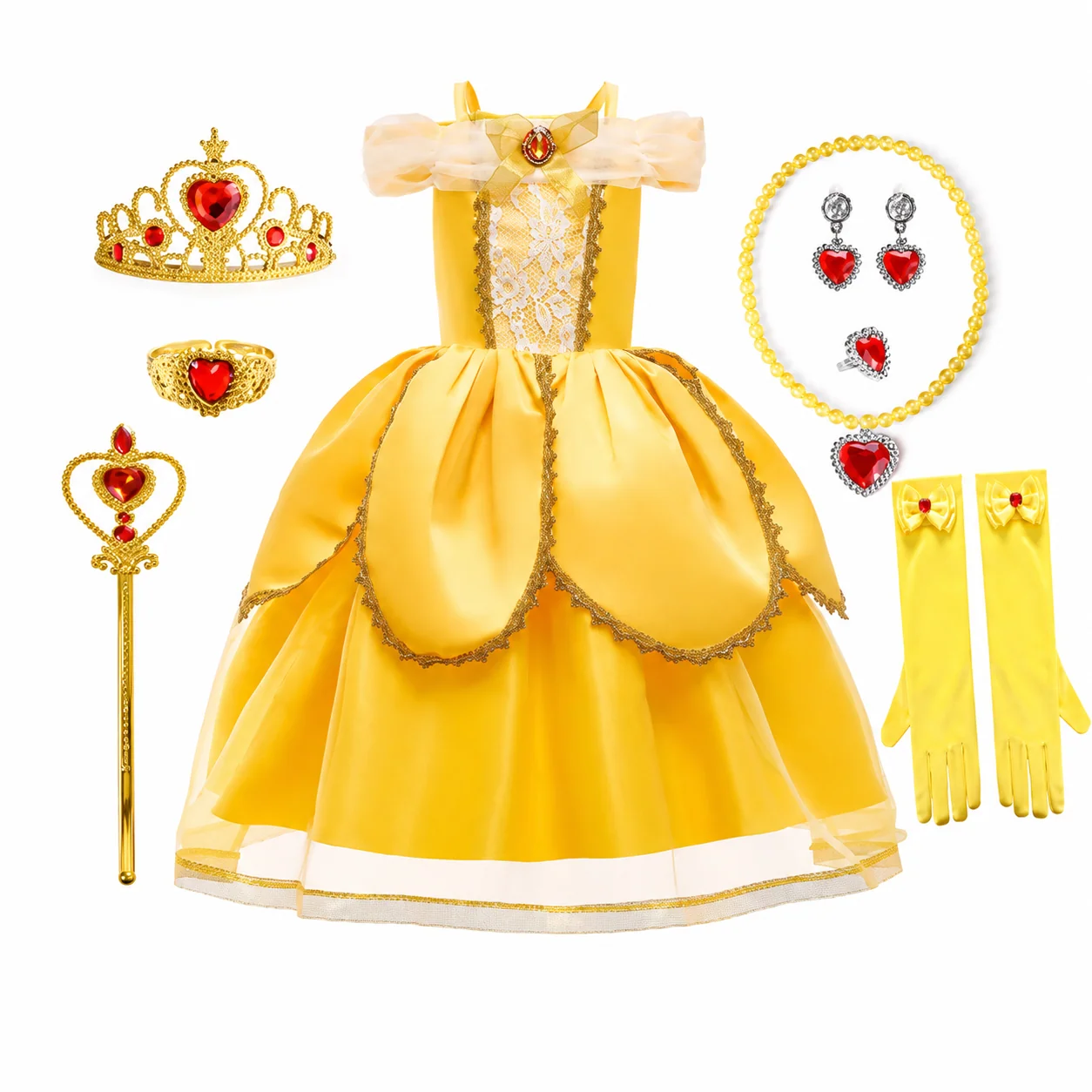 Halloween Costumes Girls Princess Party Dress Costume Set - Image 2 Halloween Costumes Girls Princess Party Dress Costume Set - Image 2