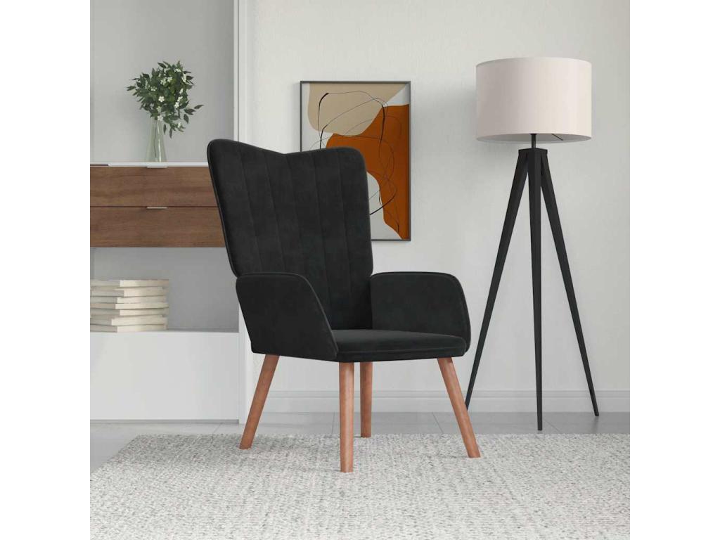 Sillón de Nestleano de terciopelo negro