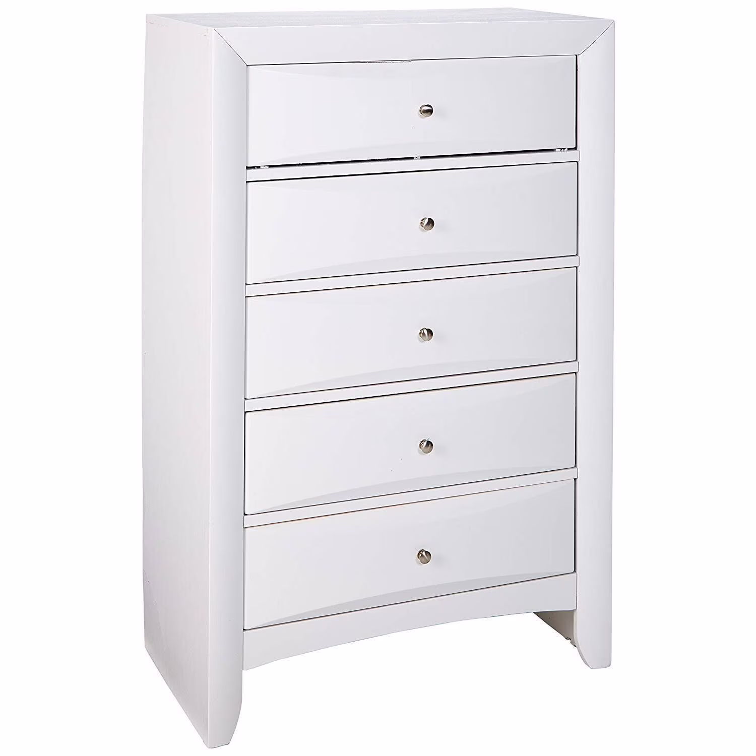 Acme Ireland 5 Drawer Wood Chest in White 32"L x 17"W x 48"H - image 1