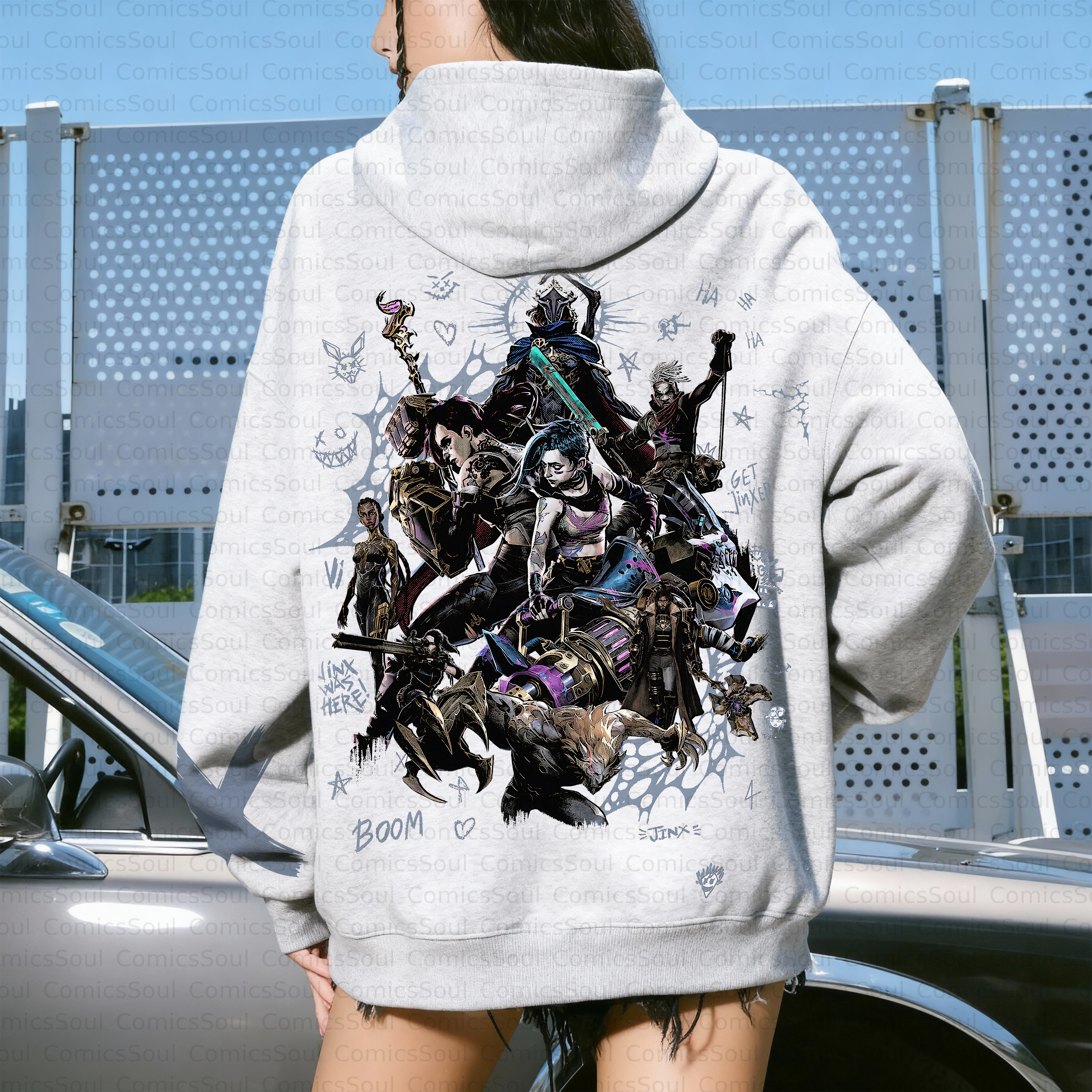 Unisex Anime Inspired Vintage Plush Hoodie