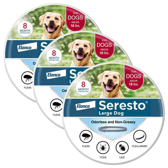 Seresto Flea & Tick Collar for Dogs & Cats, Waterproof Adjustable Design, Long-Lasting Comfortable Everyday Accessory