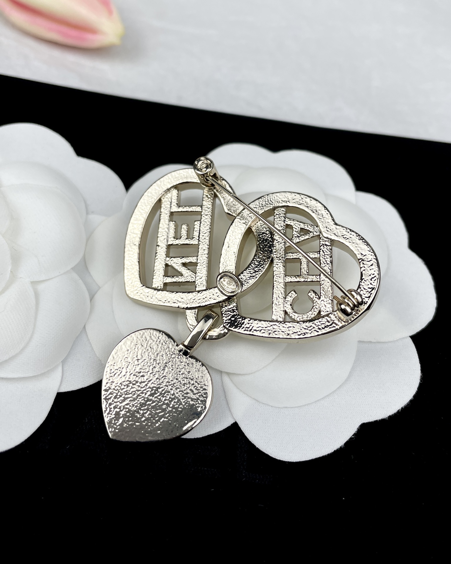 Chanel Three Hearts Monogram Brooch - Original Replica Club
