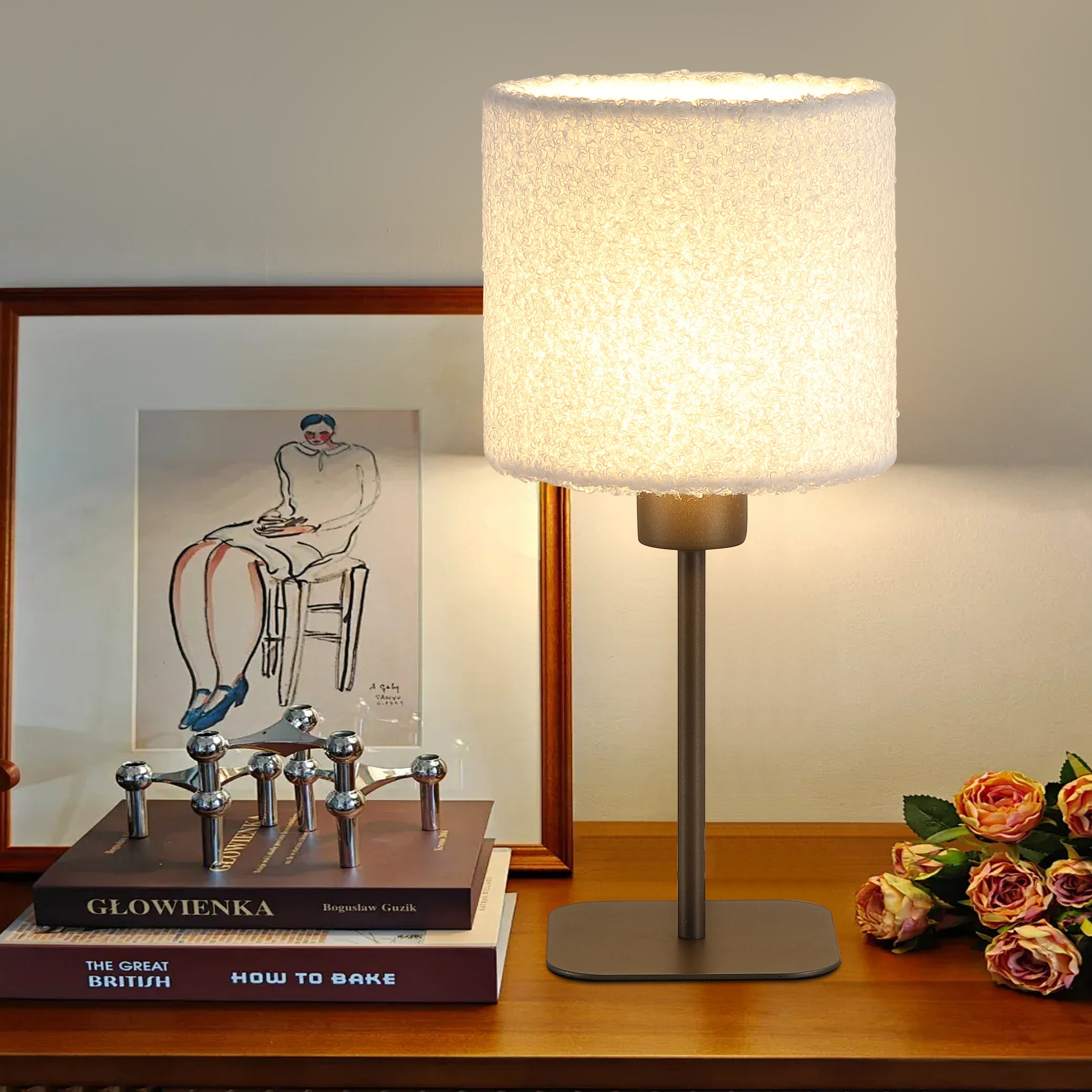 Searchlight Chelsea Tafellamp - Latte