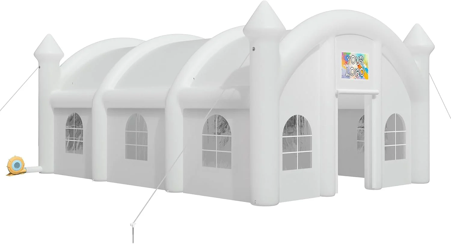 Jocisland 20x16x14 ft Large Black Inflatable Night Club Tent for Adults with 2 Side Doors, Inflatable Nightclub with Logo Area Gazebo Event House - Image 10